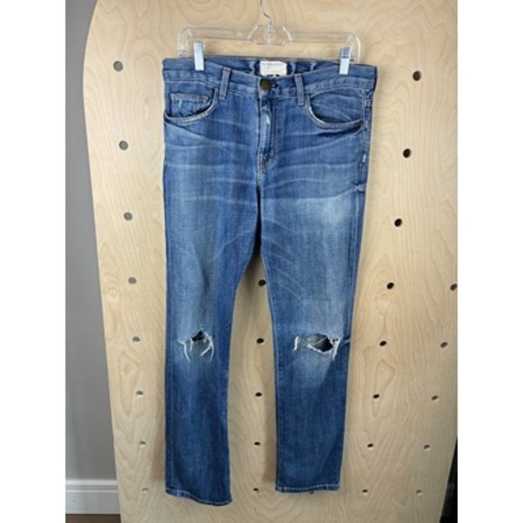CURRENT/ELLIOTT $168 26 runway blue jean cutoffs boyfriend shorts soft main image 1